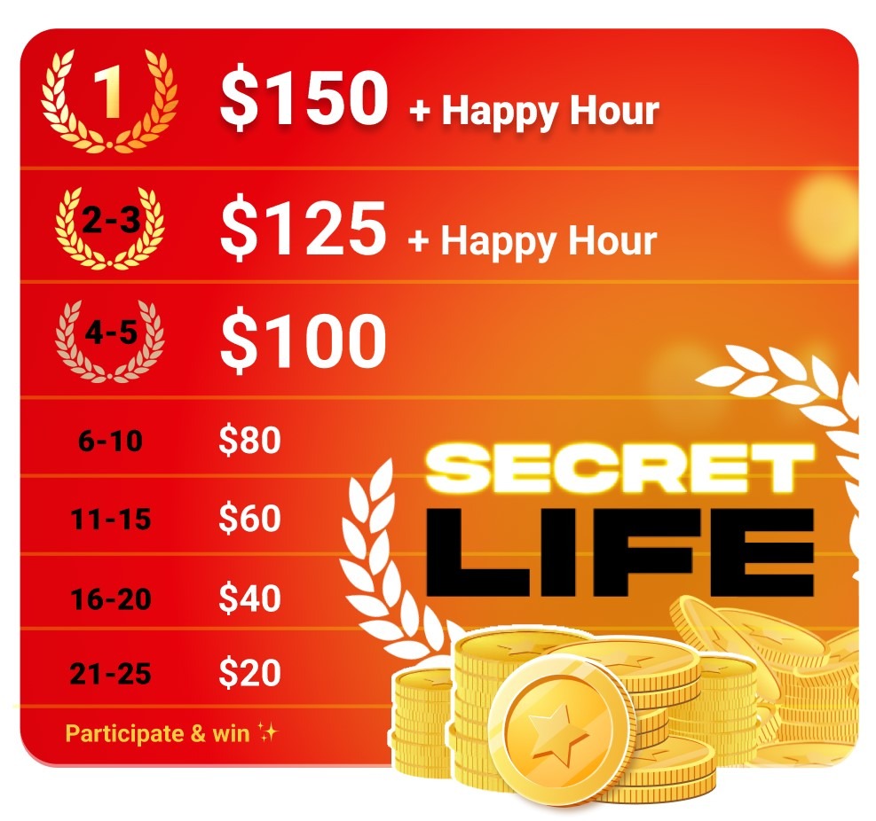 During Secret Life, you can win with three Bonus Rankings