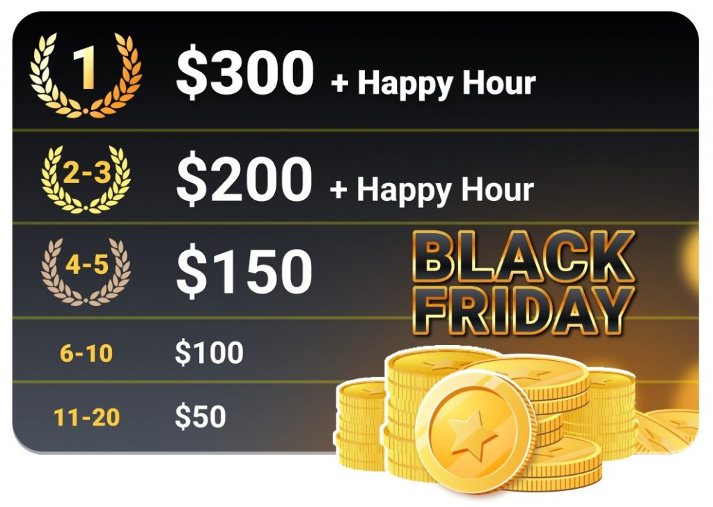 Black Friday is your chance to win big: $6,000 & 9 Happy Hours are up for grabs!